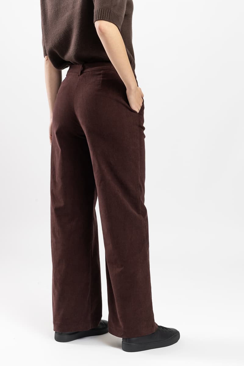 Pantalon pipe maro