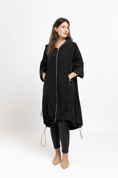 Geacă lungă neagră 01150