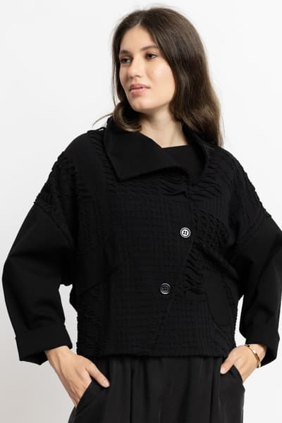 pl-PL Jacheta neagra asimetrica 01187