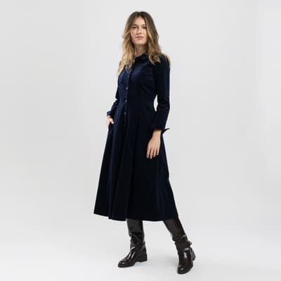 Rochie country bleumarin