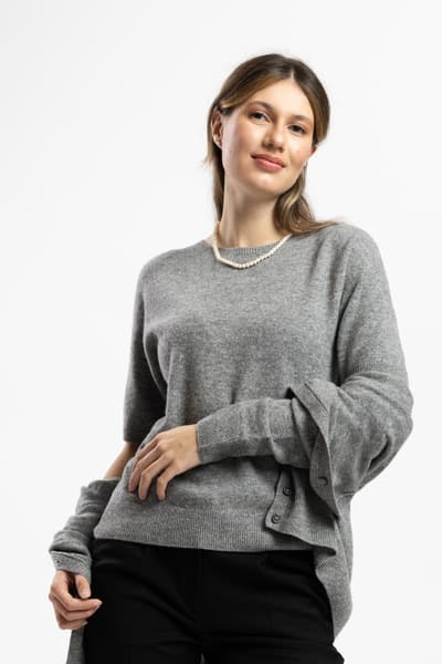 Maleta gri din casmir 01203