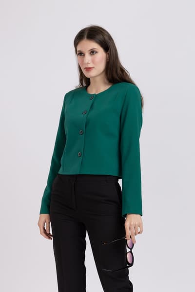 Blazer corto verde