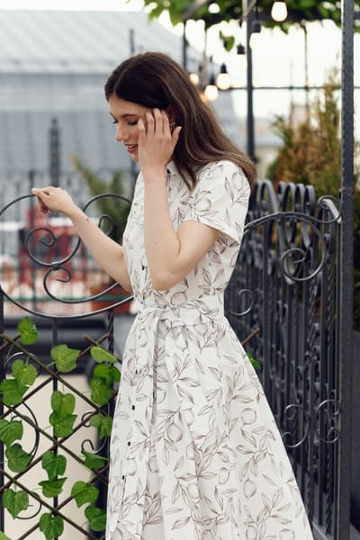 Rochie cu imprimeu lemon