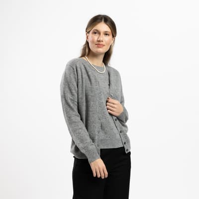 Cardigan gri din casmir 01201