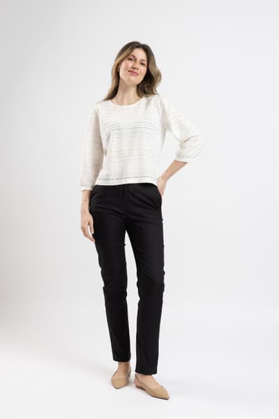 Pantalon negru din tercot