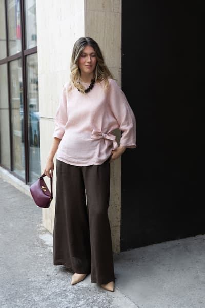 Pantalon evazat maro din in 01311