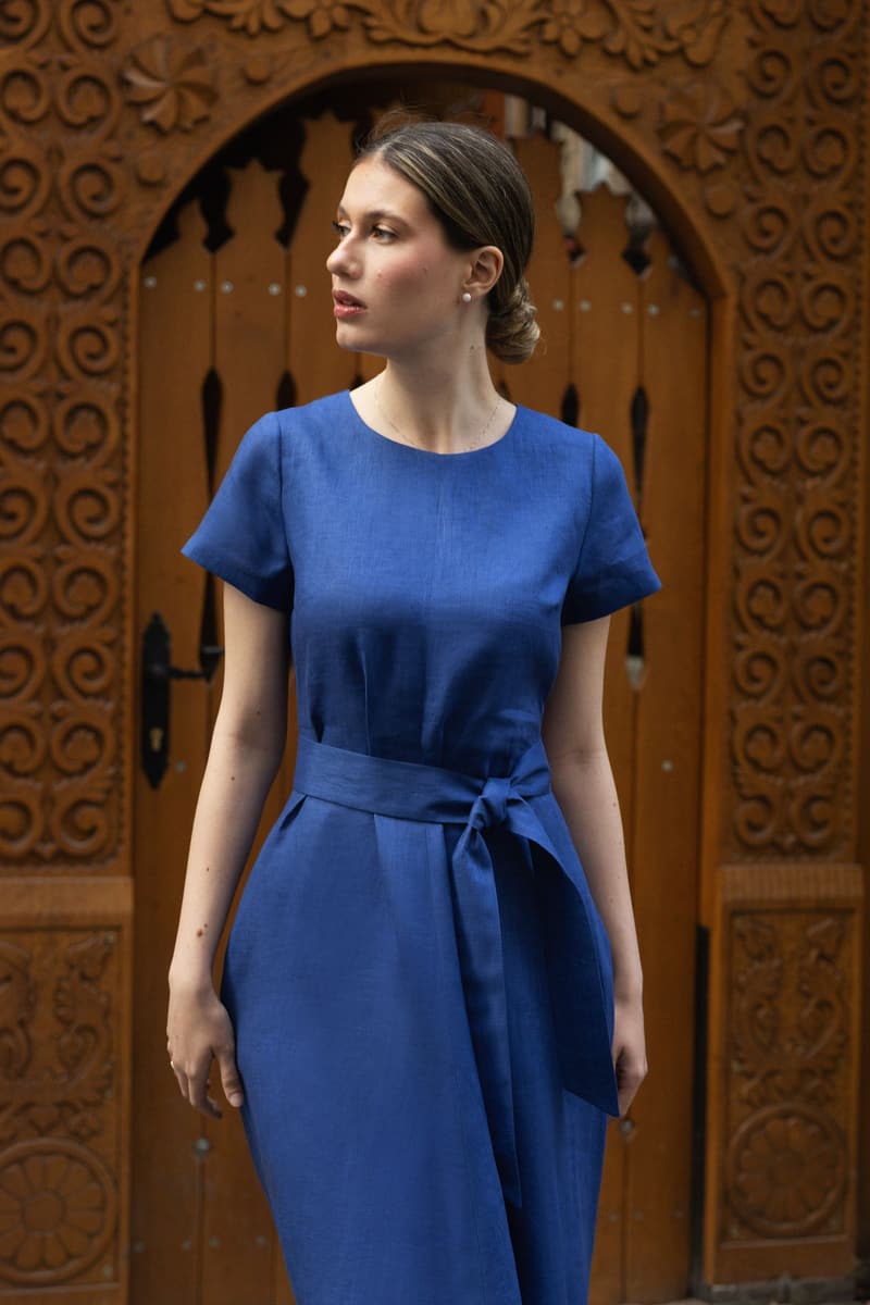 Rochie Iris royal blue din in