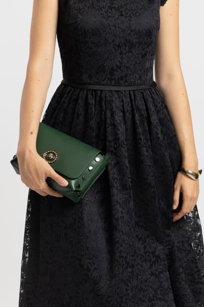 Geanta verde din piele 01141