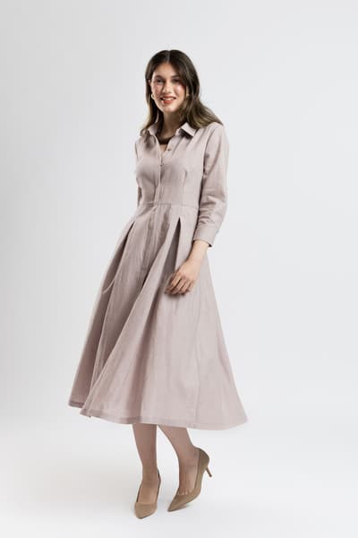 Rochie lavandă din in natural