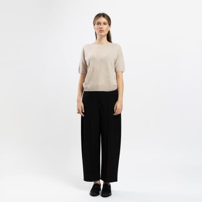 Pantalon barrel din stofa