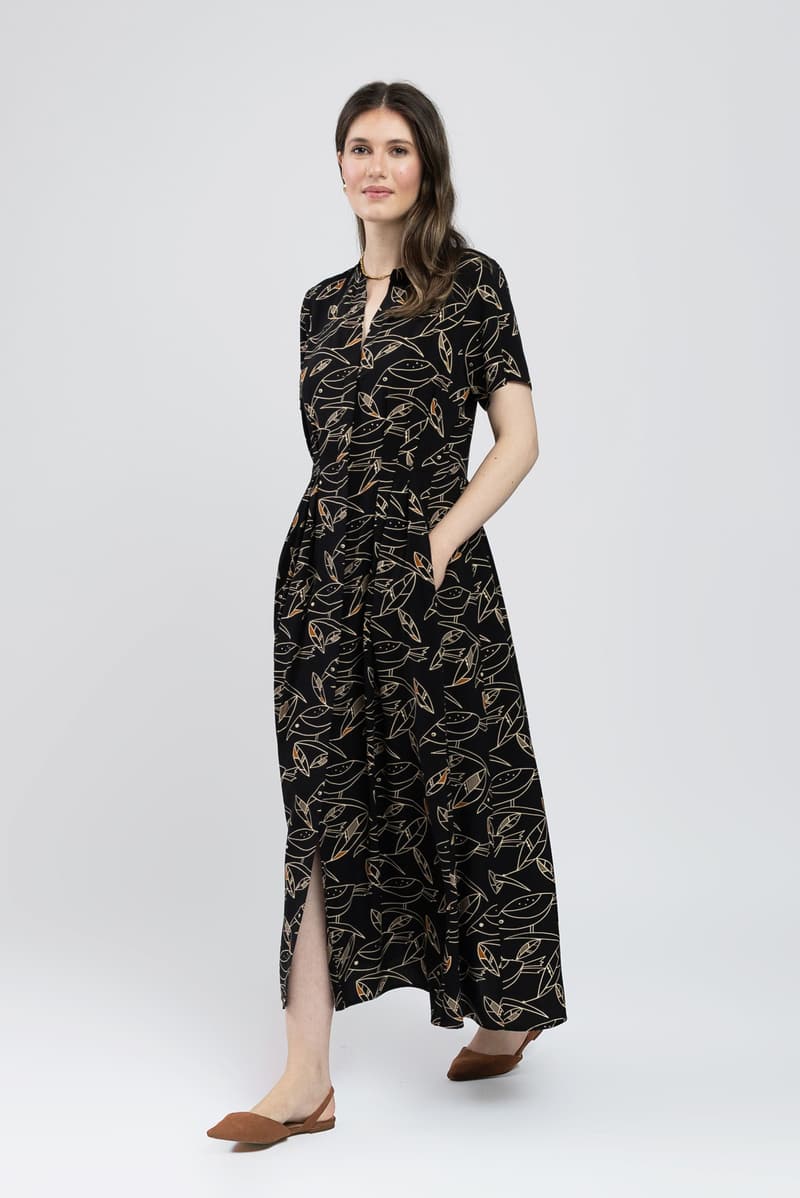 Rochie neagră line art