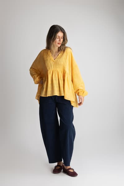 Bluza boho galbena 01349