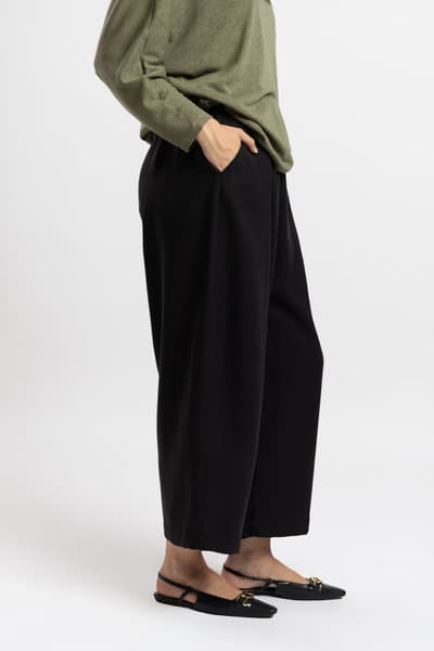 Pantalon Barrel negru