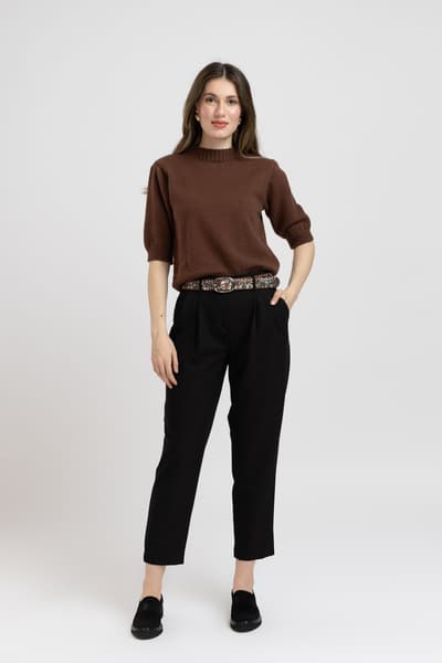 Pantaloni 7/8 con pieghe