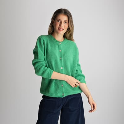 Cardigan verde din mohair 01336