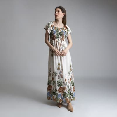 nl-NL Rochie lunga green print 01236