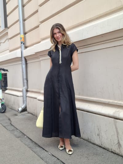 Rochie Sylvie neagra din in