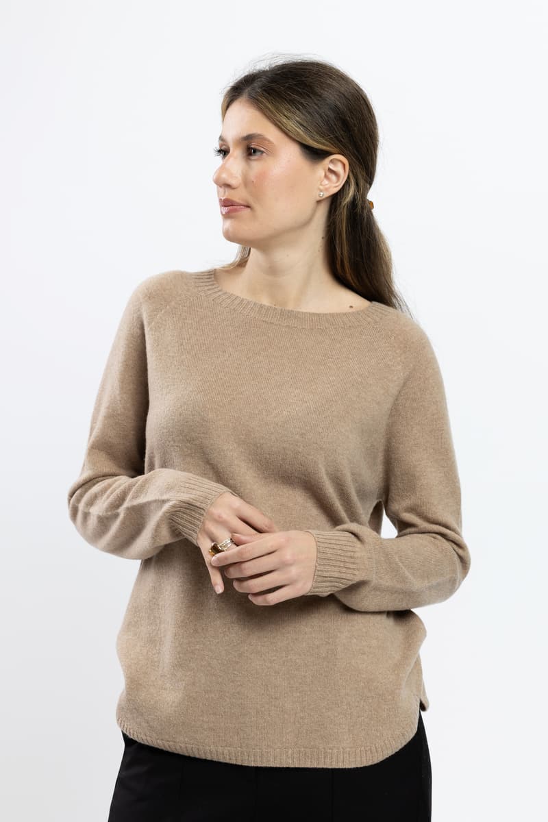 Pulover camel din casmir 01200