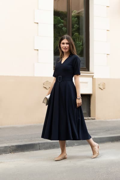 Rochie Leona bleumarin