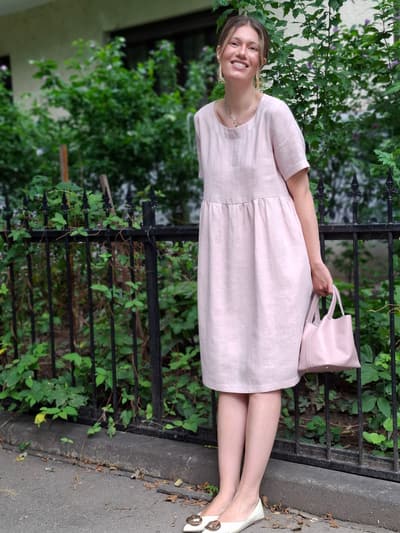 Rochie Martha blush pink din in