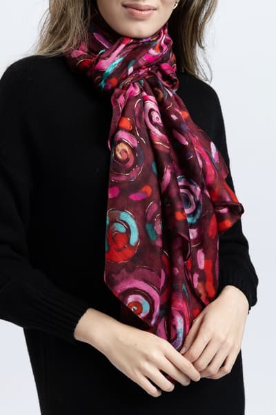 Eșarfă cu imprimeu 01075