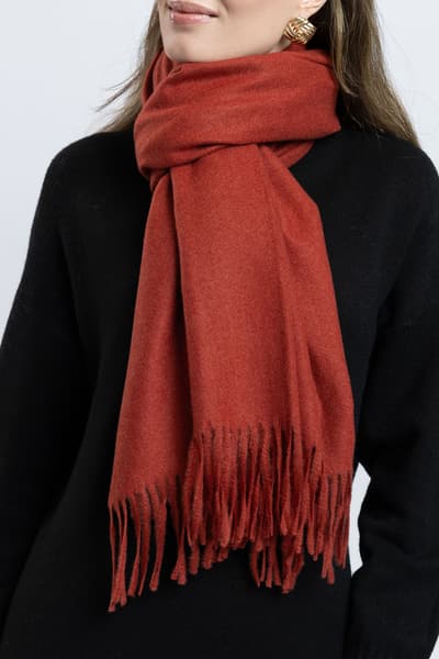Fular uni cărămiziu 01043