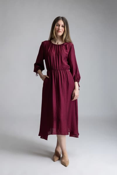 nl-NL Rochie grena cu sireturi 01232