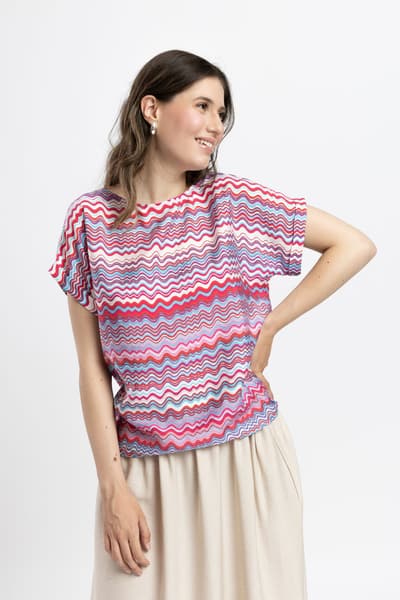 Blusa pink waves