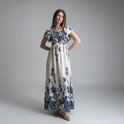 nl-NL Rochie lunga blue print 01224