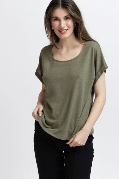 Bluza kaki cu șiret