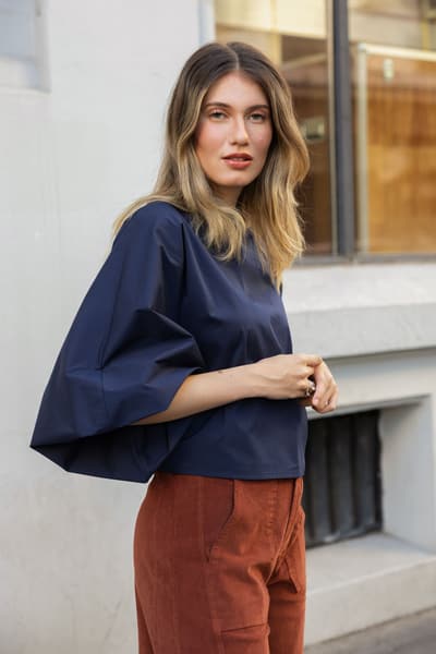 Bluza bleumarin maneci ample 01333