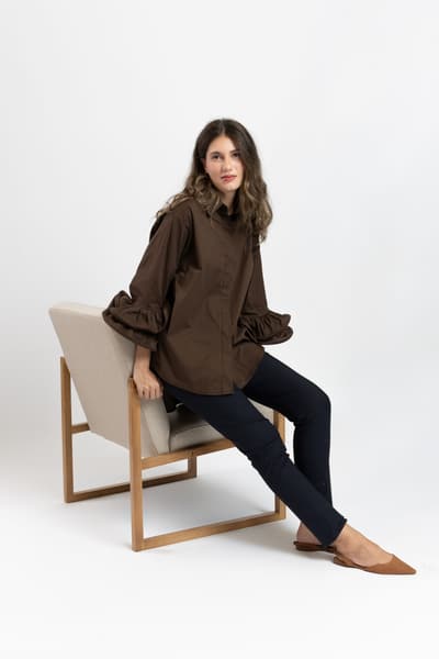Camicia spagnola marrone 01157