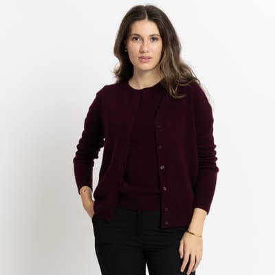 pl-PL Cardigan bordo din casmir 01178