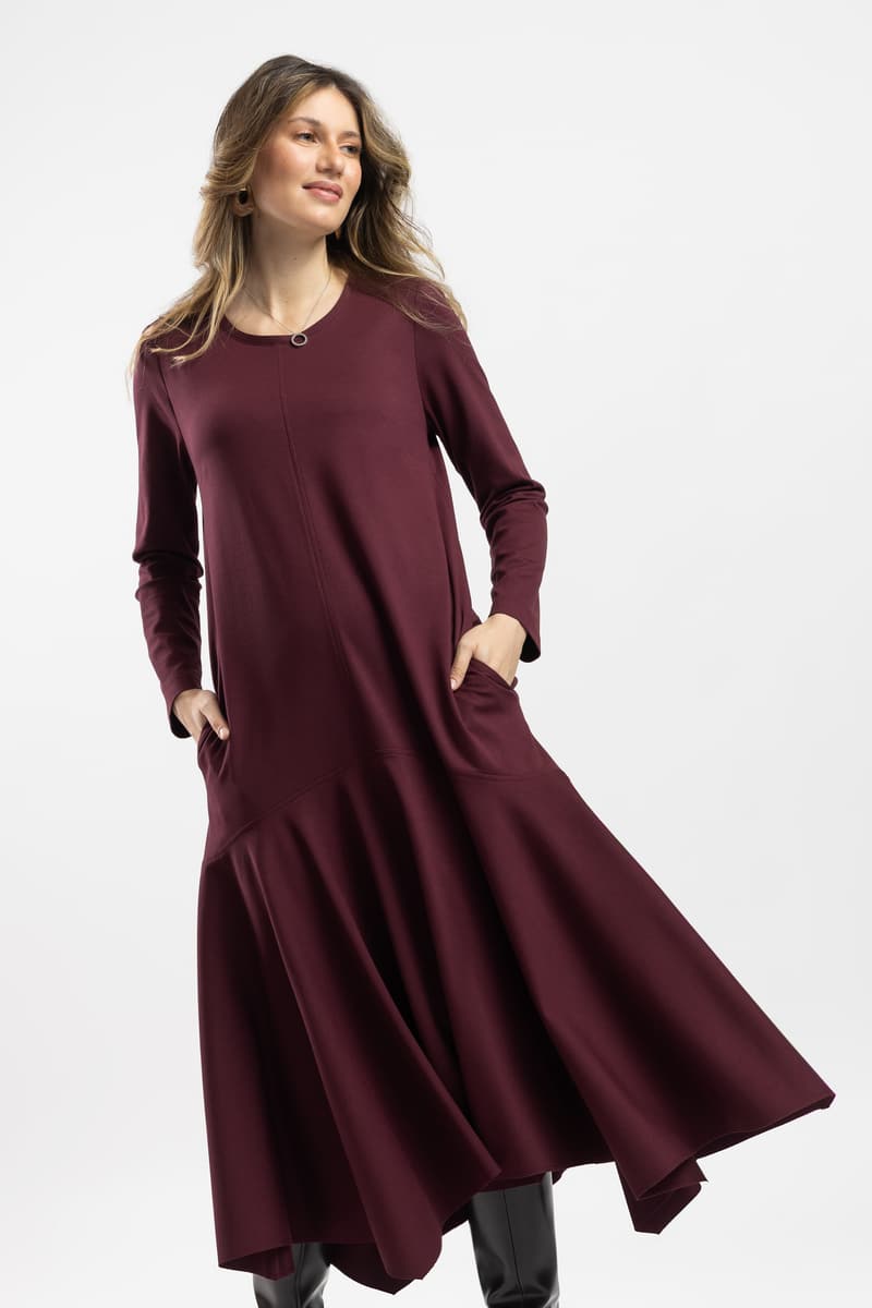 Rochie Lisa bordeaux
