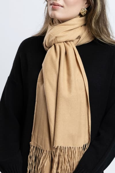 Eșarfă simplă bej 01039