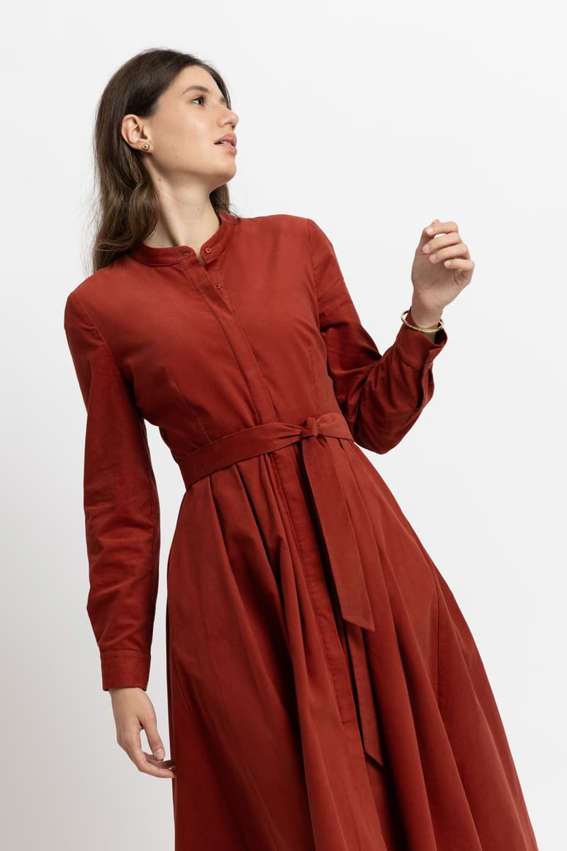 Rochie reiat terracotta