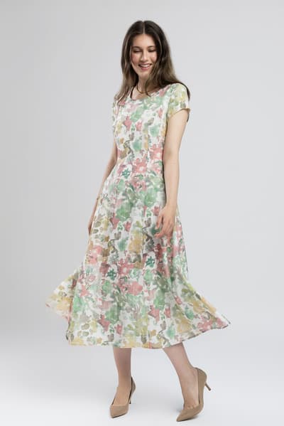 Rochie acuarelă verde