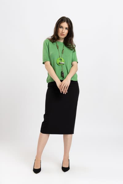 Fustă neagră tip creion